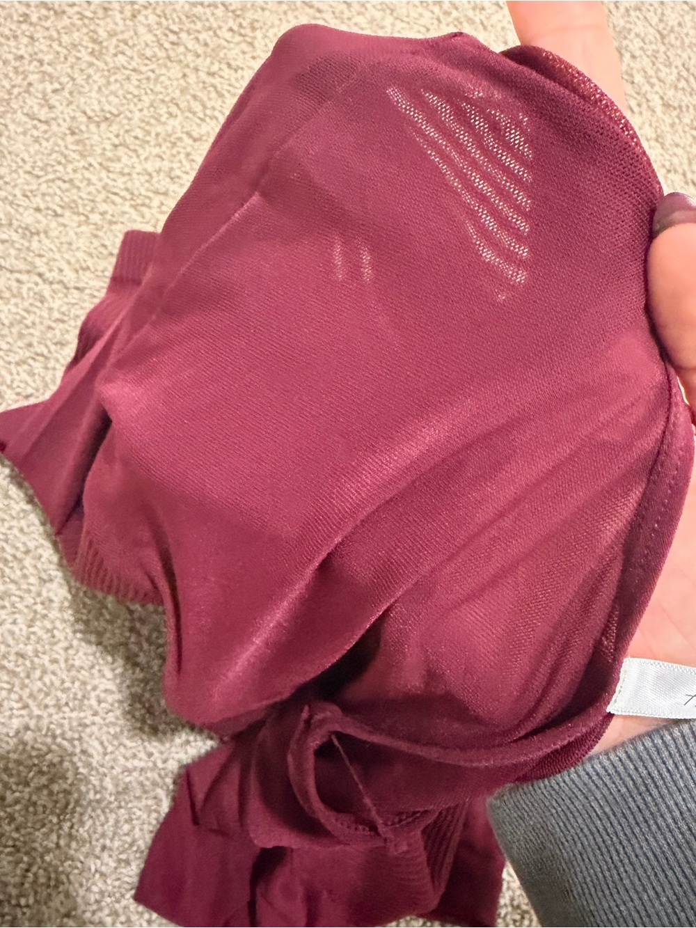 Long Sleeve Ribbed Panel Top - Picture 4 of 5